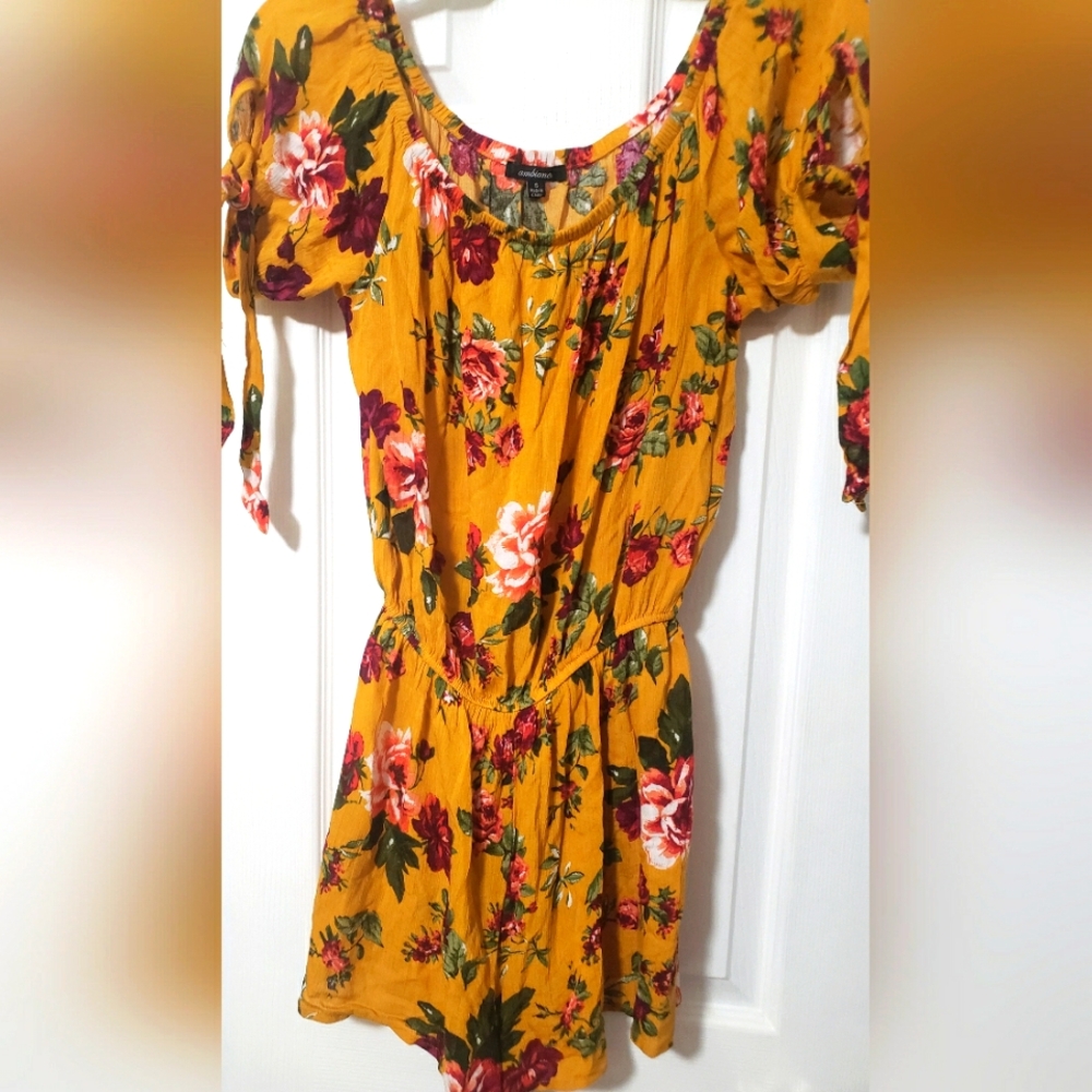 Ambiance Yellow Floral Dress